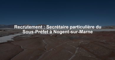 Recrutement : Secrétaire particulière du Sous-Préfet à Nogent-sur-Marne