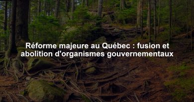 Réforme majeure au Québec : fusion et abolition d'organismes gouvernementaux