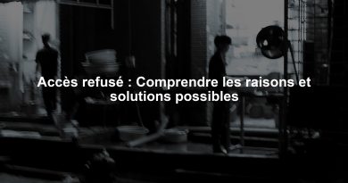 Accès refusé : Comprendre les raisons et solutions possibles