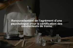 Renouvellement de l’agrément d’une psychologue pour la certification des conducteurs de trains
