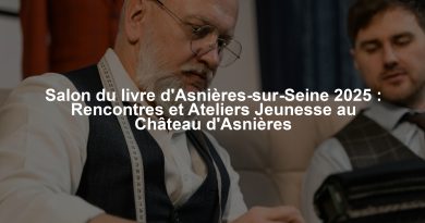 Salon du livre d'Asnières-sur-Seine 2025 : Rencontres et Ateliers Jeunesse au Château d'Asnières