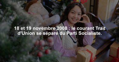 18 et 19 novembre 2008 : le courant Trait d'Union se sépare du Parti Socialiste.