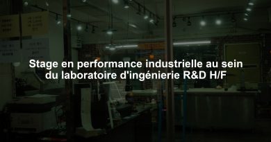 Stage en performance industrielle au sein du laboratoire d'ingénierie R&D H/F
