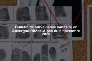 Bulletin de surveillance sanitaire en Auvergne-Rhône-Alpes du 6 novembre 2025