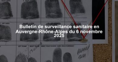 Bulletin de surveillance sanitaire en Auvergne-Rhône-Alpes du 6 novembre 2025