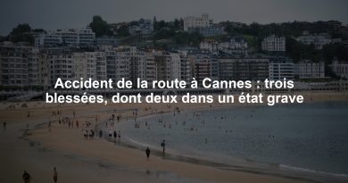Accident de la route à Cannes : trois blessées, dont deux dans un état grave