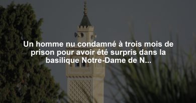 Un homme nu condamné à trois mois de prison pour avoir été surpris dans la basilique Notre-Dame de Nice