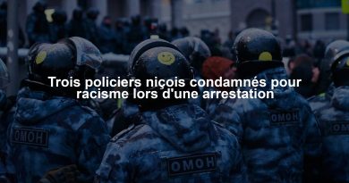 Trois policiers niçois condamnés pour racisme lors d'une arrestation