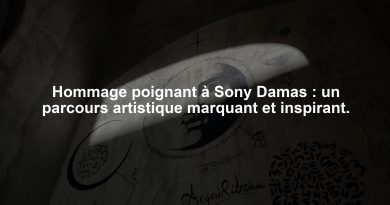 Hommage poignant à Sony Damas : un parcours artistique marquant et inspirant.