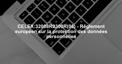 CELEX:32008R0300R(06) - Règlement européen sur la protection des données personnelles