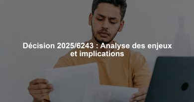 Décision 2025/6243 : Analyse des enjeux et implications