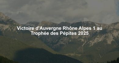 Victoire d'Auvergne Rhône Alpes 1 au Trophée des Pépites 2025