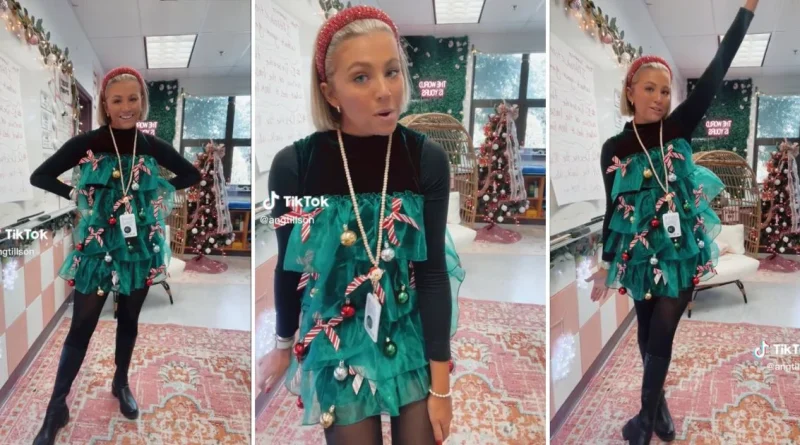 Une enseignante porte une robe de Noël jugée 'trop courte' à l'école