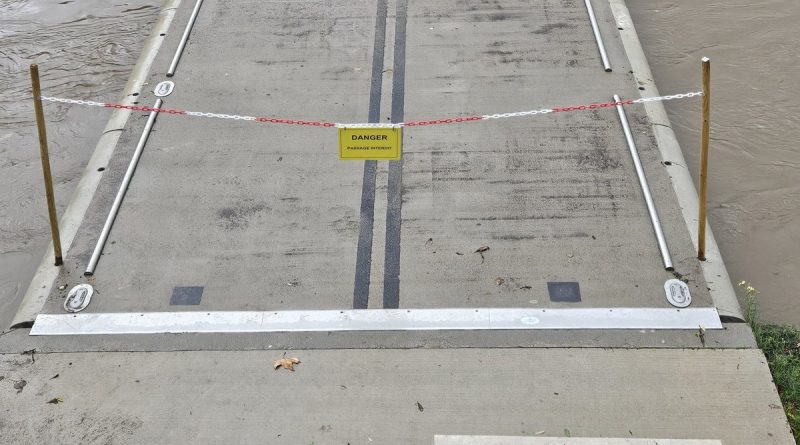 Inondations dans le Sud-Aveyron : fermeture de la passerelle du Saoutadou suite à des pluies records