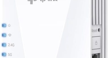 TP-Link Répéteur WiFi 6 RE500X, Amplificateur Puissant AX1500 Mbps, Port Ethernet Gigabit, Couvre jusqu&rsquo;à 100 m², Compatible avec Les Box Internet, Profitez sans Changer Votre Box – Le détail qui change tout au quotidien