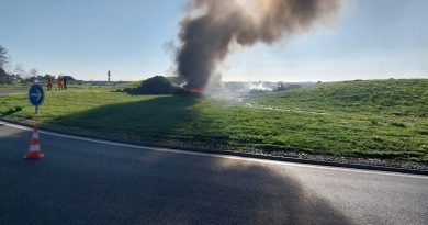 Mobilisations agricoles : départs de feu et fumée inquiètent les riverains d'un rond-point