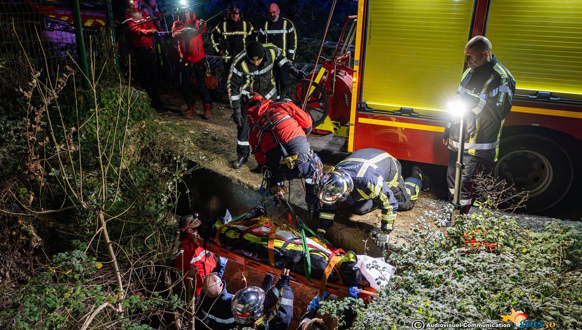 Un homme secouru par les pompiers après une chute de trois mètres à Boucoiran-et-Nozières