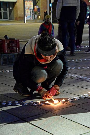Action symbolique de la Confédération paysanne à Rodez.