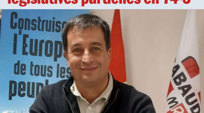 Laurent Blondaz, candidat aux élections législatives partielles dans la circonscription 74-3