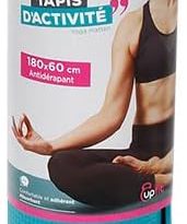 UPFIT – Tapis d&rsquo;activités Dimensions: 180x60cm Couleur: Bleu 2 élastiques pour maintenir roulé Facile à ranger et transporter -Mousse quadrillée meilleure adhérence mains pieds, (645933) – Le détail qui change tout au quotidien