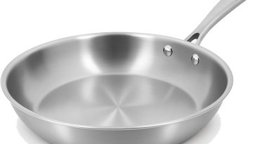 MENASTYL – Poêle inox 18/10 Triply 24cm tous feux dont induction fabriquée en France – sans PFAS ni substances nocives – Compatible lave-vaisselle – Poignée rivetée – 6020486 – Le détail qui change tout au quotidien