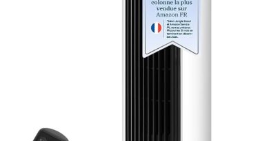 LEVOIT 20dB Ventilateur Colonne Silencieux, 7.9m/s DC Moteur, 26W, Oscillant 90° avec 12 Vitesses, Minuterie 12h, 4 Modes, Affichage LED de Refroidissementavec Télécommande, Blanc – Le détail qui change tout au quotidien