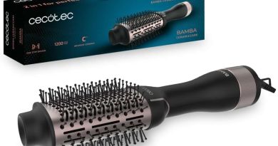 Cecotec Brosse à Air Volumisante Bamba CeramicCare Unique. 1200 W de Puissance, 2 en 1 : Sèche-cheveux et Styliseur, Revêtement Céramique, 2 Vitesses et 3 Températures, Fonction Air Froid – Le détail qui change tout au quotidien