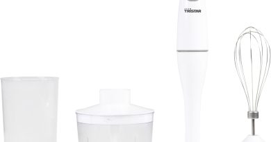 Tristar Mixeur à main set – 350 W – Bâton extra-long – Mixeur plongeant – Hachoir – Gobelet gradué – Fouet – Blanc -MX-4851 – Le détail qui change tout au quotidien