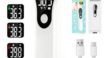 Thermomètre Frontal Sans Contact, Thermometre Bebe, Thermomètre Numérique Infrarouge pour Adultes, Lecture Précise avec Ecran LCD,°C/°F,Alerte Fièvre, Mesures Rapides et Précises (Blanc) – Le détail qui change tout au quotidien