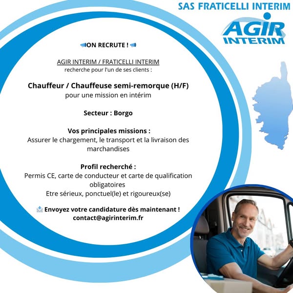 Agir Interim Corse : solutions d’emploi et recrutement pour entreprises et candidats