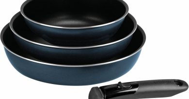 Sitram 714253 Lot de 3 Poêles Aluminium pressé Ø 20/24/28 cm – Revêtement intérieur anti-adhésif 2 couches – Coloris Bleu métal mat – Manche amovible SITRAMOVIBLE – Tous feux dont induction – Pourquoi ce produit mérite votre attention