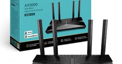 TP-Link Archer AX58 Routeur WiFi 6, Routeur WiFi AX 3000 Mbps bi-Bande, 5 Ports Gigabit, 4 antennes à Haute Performance, WPA3, Contrôle Parental, EasyMesh, Antivirus intégré – Le détail qui change tout au quotidien