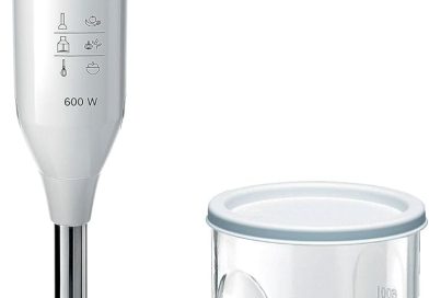 Bosch MSM66110 ErgoMixx Mixeur-Plongeant – Mixeur à main 600 W- Système anti-éclaboussures – Poignée ergonomique, Blanc – Pourquoi ce produit mérite votre attention
