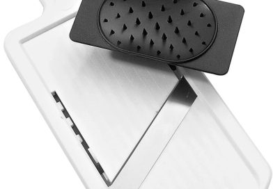 Fackelmann Mandoline épaisse/fine avec support – Coupe-légumes inox double face – Qualité supérieure (blanc/noir) – 1 pièce – Pourquoi ce produit mérite votre attention