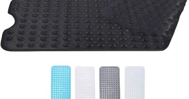 Zuvo Tapis de Bain Antidérapant | Extra Long 100 x 40 cm | Ventouses Puissantes & Anti-Moisissure | Lavable en Machine | Sécurisé pour Enfants & Seniors | Noir – Le détail qui change tout au quotidien