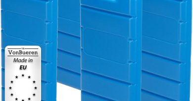 VonBueren Pain de Glace pour Sac Isotherme | Lot de 4 | jusqu&rsquo;à 12 Heures de Temps de Refroidissement | 7.5 x 16.5 x 2 cm | Plastique – Le détail qui change tout au quotidien