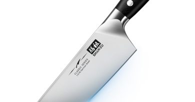 SHAN ZU Couteau de Chef 20cm – Couteau de Cuisine Professionnel Couteau de Chef Professionnel Lame Ultra-fine en Acier Inoxydable Allemand et Poignée en Bois Antidérapante Confortable – Pourquoi ce produit mérite votre attention