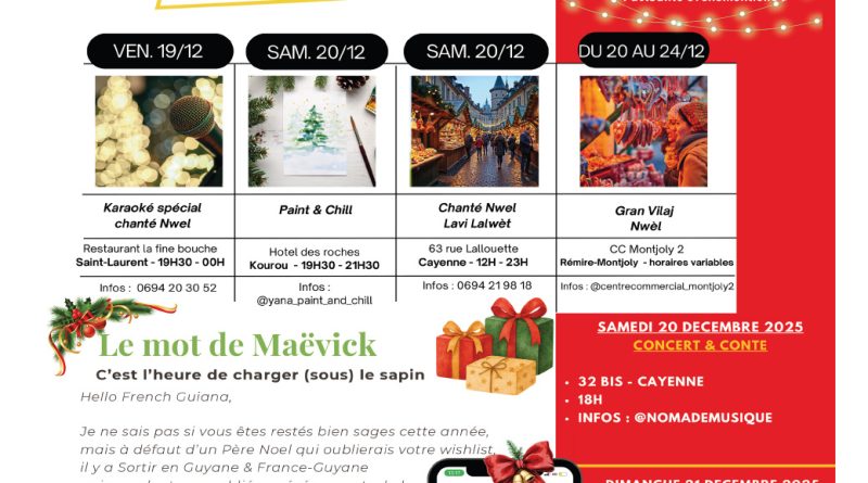 7 idées sorties en Guyane : le programme du 19 au 25 décembre