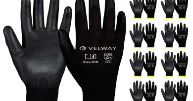 Velway Gants de Travail 12 Paires – Gants Resistant aux Abrasion – Revêtement en Polyester PU – Polyvalent Gants de Jardinage – Pour Mecanique Industrielle Logistique Assemblage – Noir Taille 8 – Pourquoi ce produit mérite votre attention