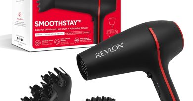 Revlon SmoothStay Sèche-cheveux 2000 W avec infusion d&rsquo;huile de coco, 2 accessoires (peigne diffuseur et concentrateur), technologie ionique tourmaline céramique – RVDR5317 – Le détail qui change tout au quotidien