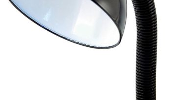 Velamp TL1201-N Lampe Pince, Culot pour Ampoule E27, Compatible LED, Bras Flexible, avec câble et Interrupteur. en métal. pour Chambre d&rsquo;enfant, Bureau, Table de Nuit, Chevet, 6 W, Noir – Le détail qui change tout au quotidien