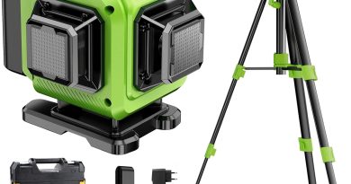 Niveau Laser Chantier Autonivelant 360° x 4, Lazer Niveaux 4D 16 Lignes Laser, Autonivellement et Mode Pulsé Extérieur, 2 x Batterie, Nivellement Automatique, Support Rotatif, Télécommande, Trepied – Le détail qui change tout au quotidien
