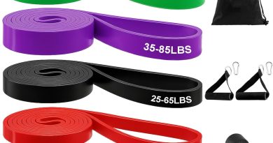 Elastique Musculation, 5 Résistances Différentes Elastique Sport, Bandes de Résistance avec Ancrage de Porte, Poignée, Sac de Transport, pour Yoga, Pilates, Musculation, Tractions – Le détail qui change tout au quotidien