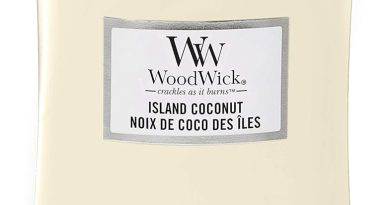 WoodWick Bougie parfumée grand format sablier | Noix de coco des îles | avec mèche crépitante | Durée de combustion : jusqu&rsquo;à 130 heures – Le détail qui change tout au quotidien