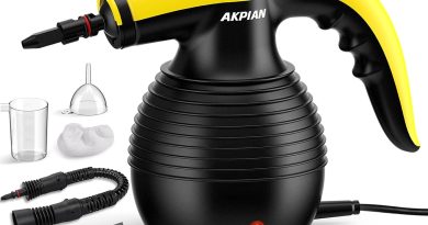 Nettoyeur vapeur à main AKPIAN, nettoyeur vapeur, nettoyeur vapeur portable multifonction avec verrouillage de sécurité et kit d&rsquo;accessoires 10 pièces pour éliminer la saleté et la graisse – Le détail qui change tout au quotidien