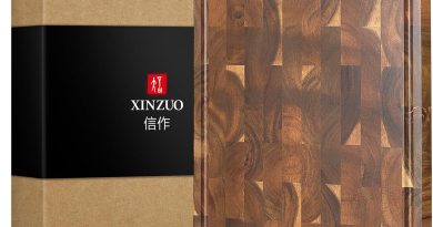 XINZUO Grande Planche à Découper Bois d&rsquo;Acacia-Épaisses Tranchoir Planchette de Cuisine-Fabriquée à la Main en Bois End Grain-Utilisable des Deux Côtés-avec Pieds Antidérapants,Poignées Latérales – Le détail qui change tout au quotidien