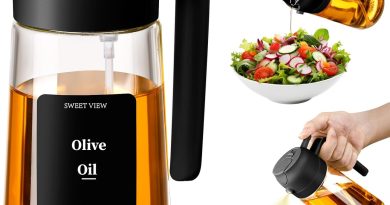 470 ML Spray Pour Huile et Distributeur d Huile, Huile d&rsquo;olive Distributeur verseur pour, Cuisine,Friteuse d&rsquo;air,Salade, Barbecue (Noir) – Le détail qui change tout au quotidien