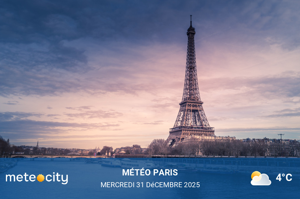 Paris : météo prévue pour le mercredi 31 décembre 2025