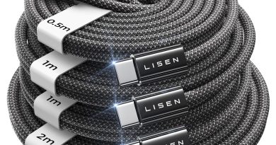 LISEN 60W Cable USB C Charge Rapide [Lot de 4/0.5M+1M+1M+2M ] Cable USB C vers USB C Nylon Tressé pour iPhone 17 Samsung S25 Ultra iPad Air MacBook Pro Google Pixel 9 Xiaomi Switch PS5 Tablet – Le détail qui change tout au quotidien