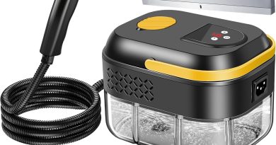 KingSom Nettoyeur Vapeur Portable,Nettoyeur Vapeur à Main Réglables sur 6 Niveaux,2500W Haute Pression Nettoyeur vapeur pour Canapé avec 10 Accessoires,1400ML Nettoyeurs vapeur pour la maison,Voiture – Le détail qui change tout au quotidien